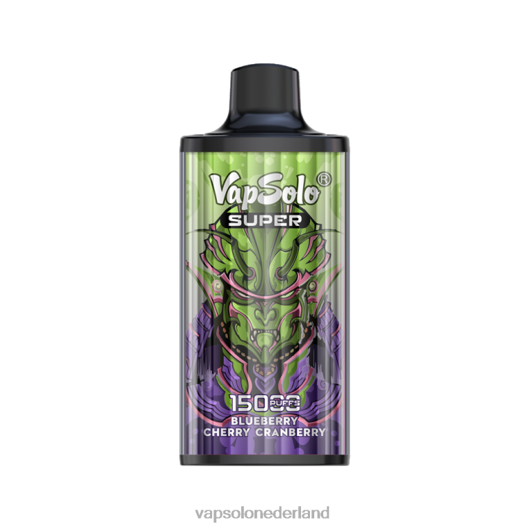 VapSolo SUPER wegwerp damp bosbes kers cranberry 4F6RX16 - Vapsolo Vape