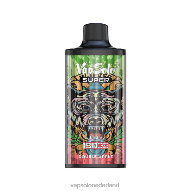 VapSolo SUPER wegwerp damp dubbele appel 4F6RX17 - Vapsolo Nederland
