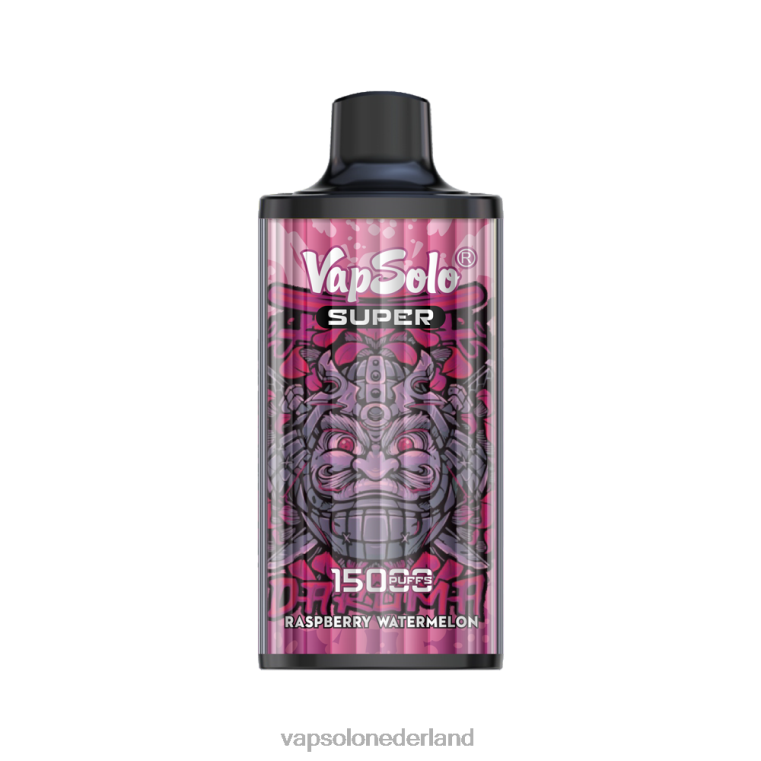 VapSolo SUPER wegwerp damp frambozen watermeloen 4F6RX19 - Vapsolo Flavours