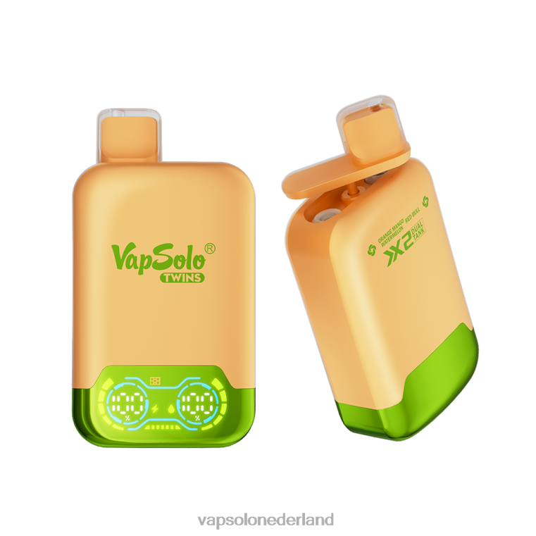 VapSolo TWINS wegwerp damp oranje mango watermeloen & red bull 4F6RX30 - Vapsolo Review