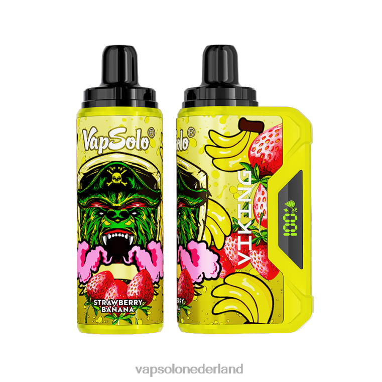 VapSolo VIKING wegwerp damp aardbei banaan 4F6RX43 - Vapsolo Flavours