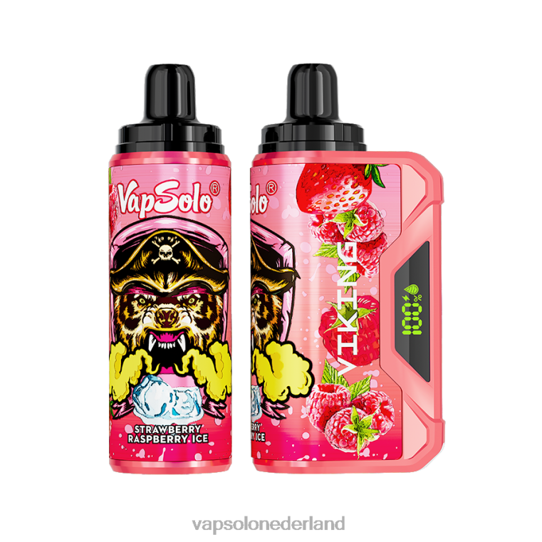 VapSolo VIKING wegwerp damp aardbei frambozen ijs 4F6RX45 - Vapsolo Nederland