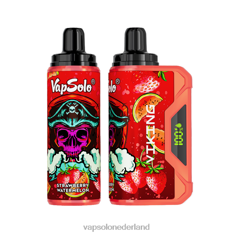 VapSolo VIKING wegwerp damp aardbei watermeloen 4F6RX46 - Vapsolo Review
