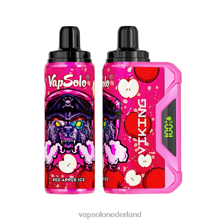 VapSolo VIKING wegwerp damp rood appelijs 4F6RX42 - Vapsolo Review